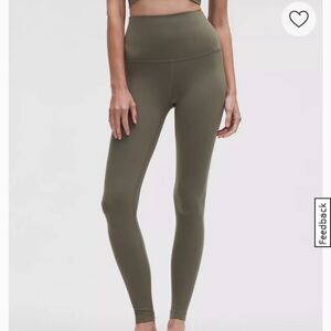 Lululemon Align Super-High-Rise Pants 28” Size 2 in Army Green